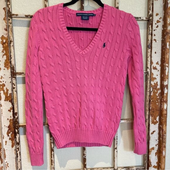 Ralph Lauren Sport v neck sweater M - Picture 2 of 6